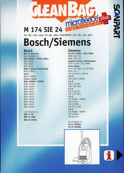 CleanBag stofzuigerzakken 4 stuks - Geschikt voor Bosch Siemens - G XL G XXL G ALL - Inclusief 1 filter - Alternatief — thumbnail 2