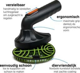 Dparts universeel hondenborstel stofzuiger - 32mm + 35mm - hondenkam van rubber - diervriendelijk hondenhaar en kattenhaar opzetstuk, hulpstuk, accessoire, stofzuigerborstel, stofzuigermondstuk, mondstuk, borstel voor hondenharen - dierenhaarborstel — thumbnail 2