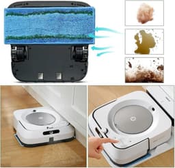 3 x Wasbare dweildoeken voor dweilrobot - maat: 28 cm x 10.4 cm - accessoires voor Braava Jet M6 - iRobot - vervanging van hoge kwaliteit - microvezel - dweilpads - dweilrobot - Passen niet op de elektrische dweilen. — thumbnail 4