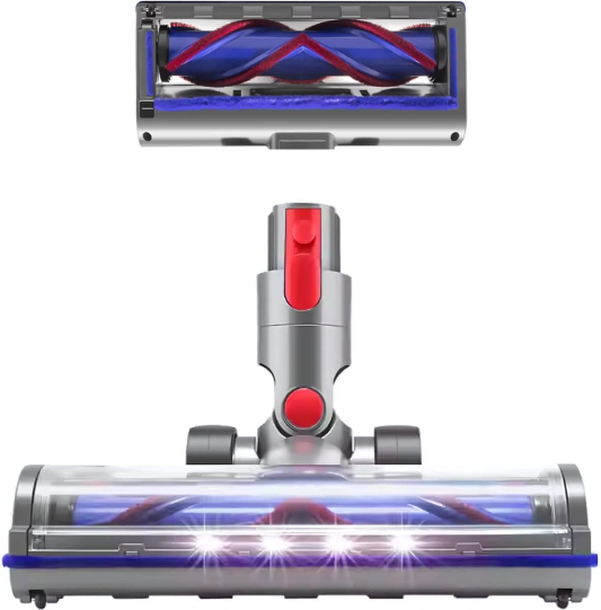 Stofzuigermond - Geschikt voor Dyson steelstofzuiger - Dyson V15 - V11 - V10 - V8 - V7 - Led - Universele Stofzuigermond - Wasbare borstel - Harde Borstel — afbeelding 1