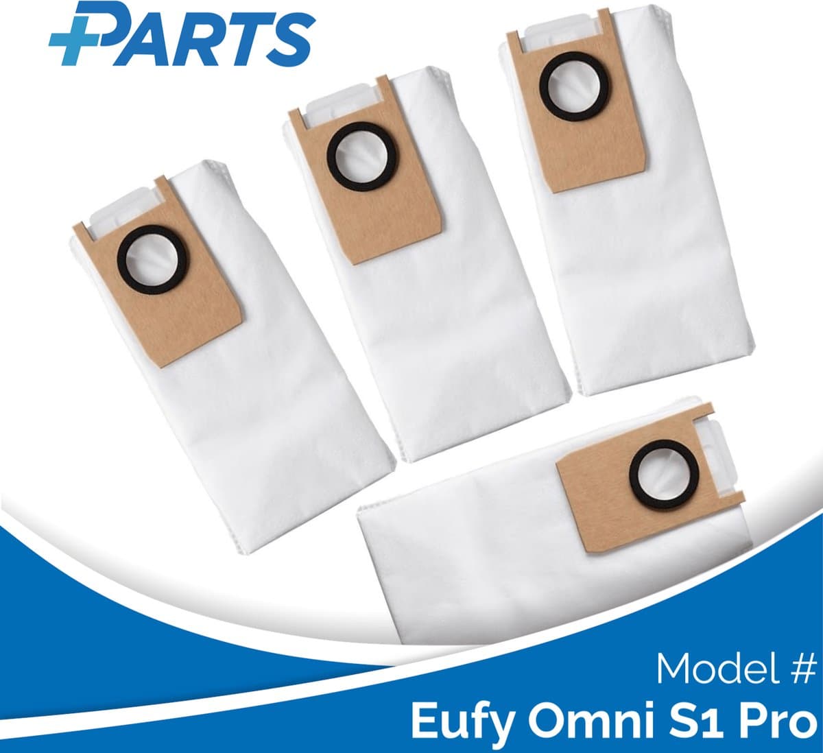 Eufy Omni S1 Pro Stofzakken (4 Stuks, Plus.Parts® alternatief voor T29B9) — afbeelding 1