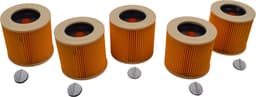 Geschikt voor KARCHER. voordeelpak 5 stuks. Luchtafvoerfilter Stofklasse L. voor WD1, WD2, WD3, MV2, MV3, 6.414-552.0, KFI3310. COVAKO Merk — thumbnail 1