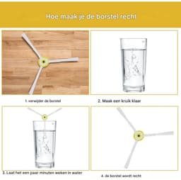 Zijborstel - Robotstofzuiger accessoires - voor irobot Roomba - Serie 600 700 - Geel - 3-pack — thumbnail 4