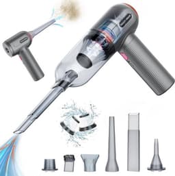 Draagbare Vlekkenreiniger – Kruimeldief Snoerloos Best Verkocht – Vacuum Cleaner – Handstofzuiger – 6 Mondstukken – 9000PA – Grijs — thumbnail 1