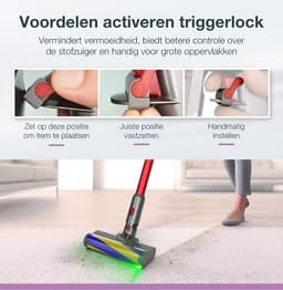 SVENNE® Zuigmond met Groen Licht en Stofdetectie - Geschikt voor Dyson V15 / V11 / V10 / V8 / V7 - Mondstuk met LED Verlichting - Parketborstel Accessoires & Onderdelen voor Steelstofzuiger - Opzetstuk Borstel - Triggerlock - Wasbaar — thumbnail 5