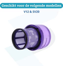 Cleanyx HEPA Filters geschikt voor Dyson V12 / SV20 - Verhoogde Zuigkracht - Wasbaar en Herbruikbaar - Geschikt voor Allergieën - 2 Stuks — thumbnail 2