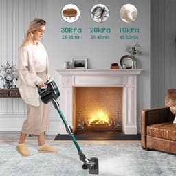 Luxe Steelstofzuiger – Stofzuiger zonder Zak op Accu – Draadloos – Wireless Vacuum Cleaner – 6 in 1 Design – 30.000PA Zuigkracht – 350W – LED — thumbnail 5