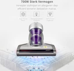 Thuys – Huisstofmijt Stofzuiger Deluxe – Matras Reiniger – Anti Huisstofmijt – HEPA Filter – 14.000PA Zuigkracht – UV Licht – 700W – Grijs — thumbnail 5