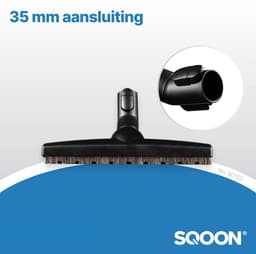 SQOON® Parketborstel natuurhaar – Geschikt voor alle Miele types o.a. C1, C2, C3 series en meer + kliksluiting en parkeerstand houder - 35mm — thumbnail 4