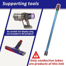 Blauwe Verlengbuis voor Dyson V10 V12 Slim – 74cm – Lichtgewicht Conductieve Aluminium Stang – Compatibel met Draadloze Modellen – Eenvoudig Kliksysteem – Accessoire Stofzuiger — thumbnail 4
