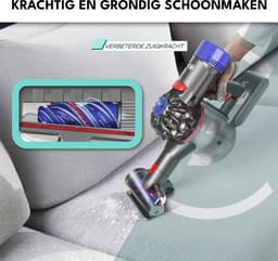 ZENC® Anti Klit Borstel Geschikt Voor Dyson Steelstofzuiger V15, V11, V10, V8 & V7 - Mini Turbo Zuigmond - Matrasborstel - Opzetstuk - Stofzuigermondstuk - Mondstuk - Stofzuigeraccessoires - Grijs — thumbnail 5