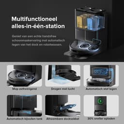 Roborock QR598 robotstofzuiger - 8000Pa - met dweilfunctie - Dual Liftable Spinning Mops - anti-verstrengeling - Reactive Tech Obstacle Avoidance - Zelfreinigend - Qrevo upgrade — thumbnail 2