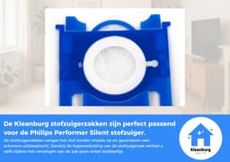 Kleanburg® - Geschikt voor Philips Performer Silent - Stofzuigerzakken - 10 stuks — thumbnail 3
