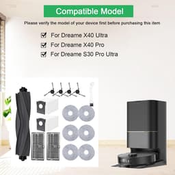 Accessoireset Geschikt voor robotstofzuiger — Dreame compatibel met X40 Ultra Complete / X40 Pro / S30 Pro Ultra, complete reinigingsset — thumbnail 3