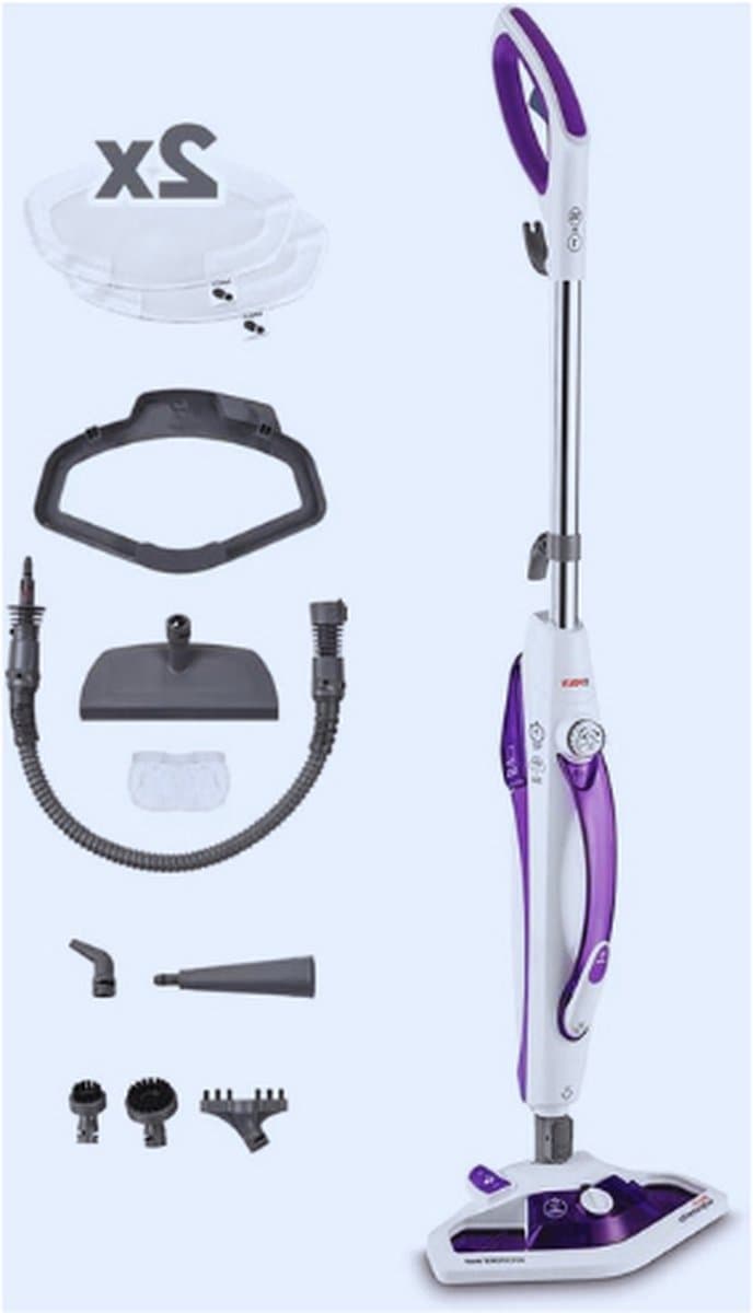 Vaporetto SV440_Double Stoomdweil met Handstoomreiniger en Vaporforce-Borstel - 15-in-1 Functie - Doodt tot 99,9% van Virusdeeltjes Ziektekiemen En Bacteriën - 1500W - 0,3L - Paars — afbeelding 1