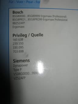 Variant Si11 stofzuigerzakken geschikt voor Bosch en Siemens — thumbnail 2