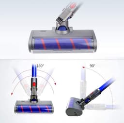 Zuigmond met zachte roller geschikt voor Dyson V7 / V8 / V10 / V11 en V15 Series Steelstofzuigers – met LED Licht — thumbnail 4