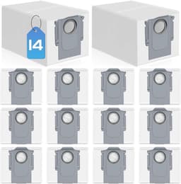 14 Stuks Stofzuigerzakken geschikt voor Roborock Q Revo/Qrevo S/Qrevo Pro/Qrevo Master/Qrevo Plus/Qrevo Curv/S8 MaxV Ultra/Saros 10R/P10S/V20/G20S Stofzuiger - Stofzuigerzak - Stofzuigerzakken - Grote Capaciteit Wegwerpzakken Vervanging — thumbnail 1