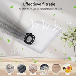 GELLDG 10 stuks stofzuigerzakkenset - inclusief 2 vervangingsfilters - Geschikt voor Kärcher WD4 WD5 WD6 WD5P WD6P MV4 MV5 MV6 modellen - De filterset bevat een KFI 4410 filter (2.863-005.0) en een KFI 487 stofzak (2.863-006.0) — thumbnail 2
