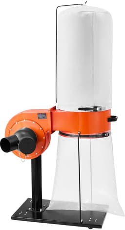 VEVOR Stofafzuigsysteem, 1359,21 M³/U 2,5 Micron Spaanafzuigsysteem, 1 Hp Zaagselafzuigsysteem met 60 L Stofzak, Filterzak en Rollen, Stofafzuiging voor Houtbewerking — thumbnail 1