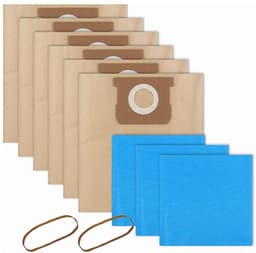 Geschikt voor Stanley stofzuigers met een inhoud van 5-6 gallon (ca. 19-23 liter). Inclusief papieren zak + blauwe stoffen zak + elastische banden. Ook een stofzak inbegrepen. — thumbnail 1