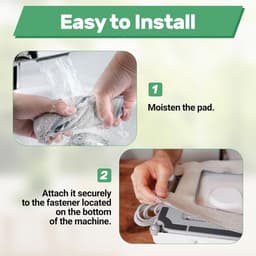 Reinigingspads voor Ecovacs Winbot W2 Omni-W2-W1 Pro-W1: set van 12 wasbare microvezel-wisdoeken — thumbnail 4