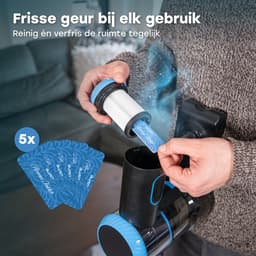 Ølven Steelstofzuiger CleanMax - 2 Accu's - Draadloos - 400W - Kruimelzuiger - 110Min Accu - Stofzuiger Zonder Zak - Aroma Functie — thumbnail 4