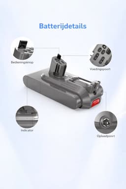 Accu - batterij ter vervanging / geschikt voor Dyson V11 Click-in en V15 / SV15 / SV16 / 970938-01 / 970425-01 - 4000mAh 25.2V — thumbnail 3