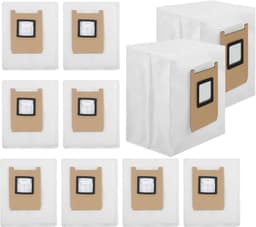 10 stuks-Stofzuigerzakken voor Eufy Omni E20/E25/E28 robot-grote capaciteit-stofzak-vliesstofzak voor schone vloeren-eenvoudige installatie. — thumbnail 1