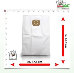voor MisterVac Compatibel met Professionele Stofzuigerzakken - Vervangende Zakken 10 Stuks Bosch Gas 35 LM SFCAFC Professional — thumbnail 4