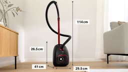 Bosch ProPower BGB41POW1 Serie 4 - Stofzuiger met zak - 11 mtr bereik - Vacuum cleaner - HEPA 13 - Zwart/Rood — thumbnail 3