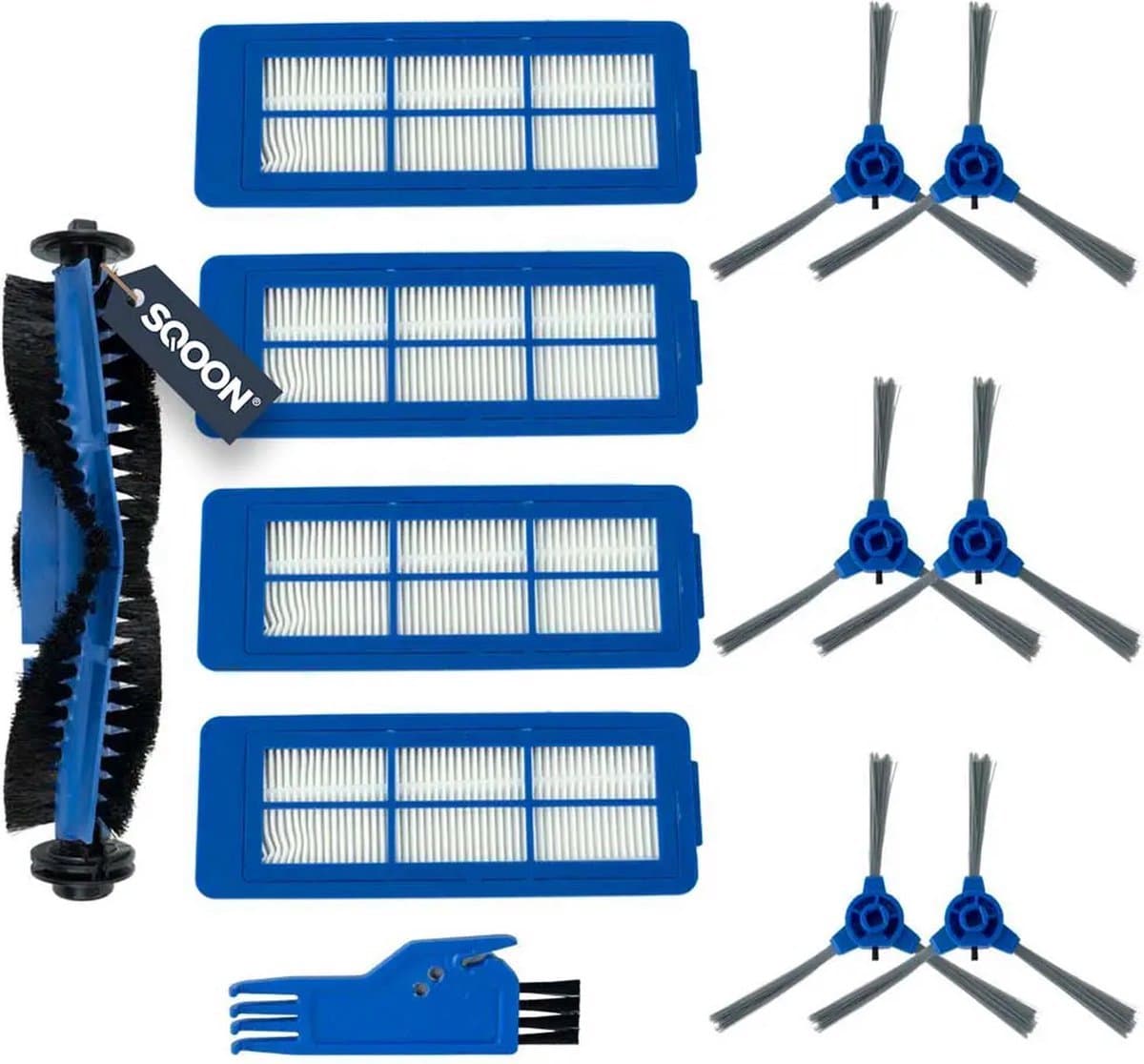 SQOON® Onderhoudsset Geschikt voor Eufy RoboVac G10 / G20 / G30 Serie – 12-delig — afbeelding 1