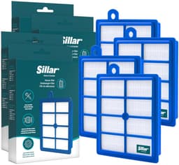 Sillar, set 4 stofzuigerfilters, HEPA, anti-allergeen, geschikt voor Electrolux Classic Silence Ultra Silencer Pure D8 D9, vervanging voor filters AFS1W, EFH12, FSEL01, FR-6558, FR-7111, 9001951202 — thumbnail 1