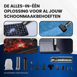 TTD® Premium Auto Stofzuiger Draadloos en Oplaadbaar - 17.000 Pa - Kruimeldief Snoerloos - Handstofzuiger - Blazen & Zuigen - Hittebestending - Compact design - Met HEPA-filter — thumbnail 3