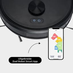 Zoef Robot Bep 5.0 robotstofzuiger met dweilfunctie - robotstofzuiger met leegstation - geschikt voor dierenharen - roterende mops - 20.000Pa zuigkracht - robot vacuum - uitgebreide mapping - robotstofzuiger huisdieren - verschillende schoonmaakmodi — thumbnail 2