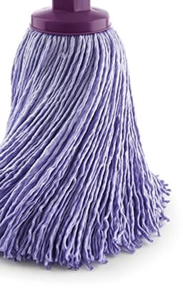 Emmer met Mop en Steel - Zeer Absorberende Microvezelmop met Telescoopstang en Wieltjes - 14 Liter Afdruipemmer in Paars — thumbnail 3