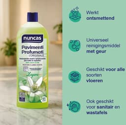 nuncas 1000ml schoonmaakmiddel - met oranjebloesem geur - Reinigingsmiddel geschikt voor dweilrobot iRobot Roomba Braava Jet M6 — thumbnail 4