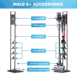 YONO Stofzuigerstandaard Universeel geschikt voor Dyson V10/V11/V15 - Houder Stofzuiger en Accessoires - Zwart — thumbnail 2