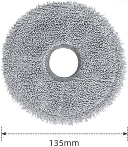 Dweilpads - Geschikt voor dreame X10 / S10 Plus / L10S Ultra - Mop Pad - 13.5*13.5cm - 8 stuks - Grijs — thumbnail 2