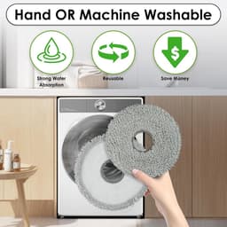 Dweilpads - Geschikt voor dreame X10 / S10 Plus / L10S Ultra - Mop Pad - 13.5*13.5cm - 8 stuks - Grijs — thumbnail 4
