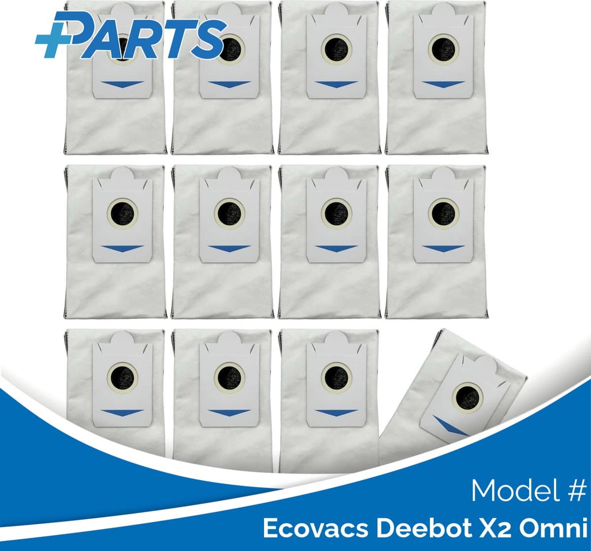 Ecovacs Deebot X2 Omni Stofzakken (12 Stuks, Plus.Parts® alternatief voor DDB030025) — afbeelding 1