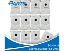 Ecovacs Deebot X2 Omni Stofzakken (12 Stuks, Plus.Parts® alternatief voor DDB030025)