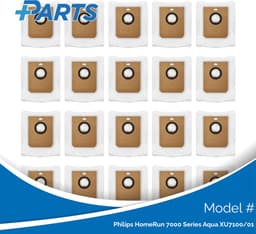 Philips HomeRun 7000 Series Aqua XU7100/01 Stofzakken (20 Stuks, Plus.Parts® alternatief voor XV1472/00) — thumbnail 1