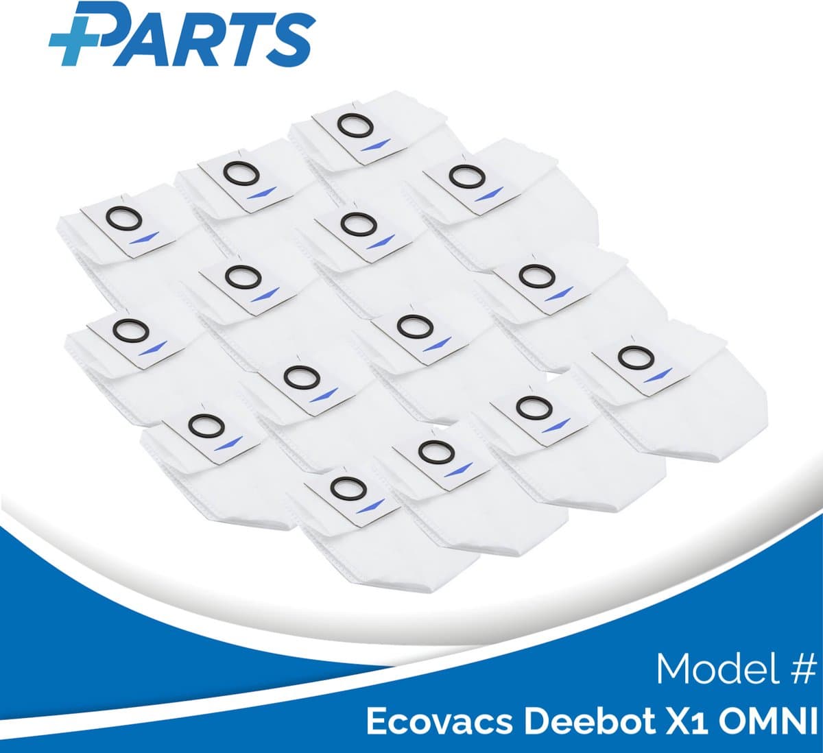 Ecovacs Deebot X1 OMNI Stofzakken (15 Stuks, Plus.Parts® alternatief voor D-DB03-0003) — afbeelding 1