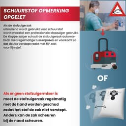10x stofzuigerzakken geschikt voor MAKITA VC2000L VC2010L VC2012L VC2511L VC2512L VC3011L VC3012L VC3511L | vlies zak - type DSM 42 — thumbnail 5