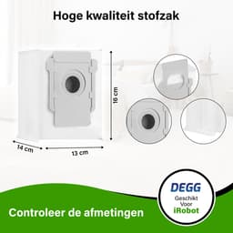 DEGG® - Stofzuigerzakken Geschikt voor iRobot Roomba - Compatibel met i8, i8+, i7, i7+, i6, i6+, i5, i5+, i4, i4+, i3, i3+, s9, s9+, j7, j7+ - Geschikt voor iRobot Onderdelen - Perfecte Pasvorm en Hoge Kwaliteit — thumbnail 5
