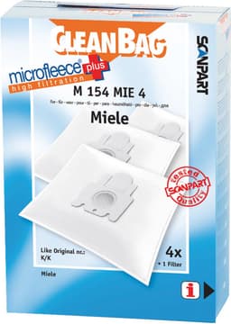 CleanBag stofzuigerzakken 4 stuks - Geschikt voor Miele S140-S168 S190-S198 Swing H1 - KK - Inclusief 1 filter - Alternatief — thumbnail 3
