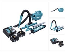 Makita DCL 184 RT accustofzuiger 18 V 54 mbar 0,5 l + 2x accu 5,0 Ah + oplader