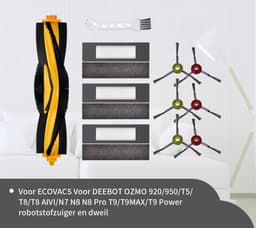 Replacements® Onderdelen set geschikt voor Ecovacs Deebot Ozmo 920 / 950 / 700 / 750 / T5 / T8 / N8 / T9 - 10-delig — thumbnail 1