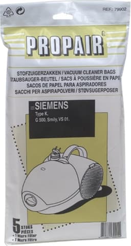 Geschikt voor SIEMENS - STOFZUIGERZAK PROPAIR TYPE K 5+1MF 79950 - — thumbnail 2